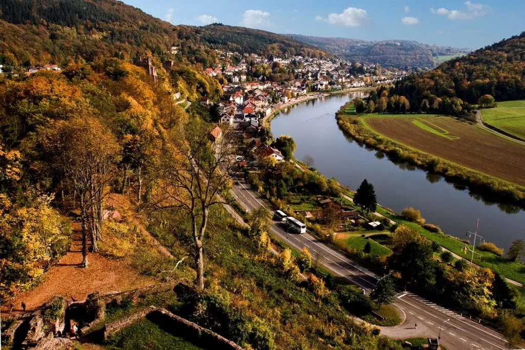 neckarsteinach, valley, neckar